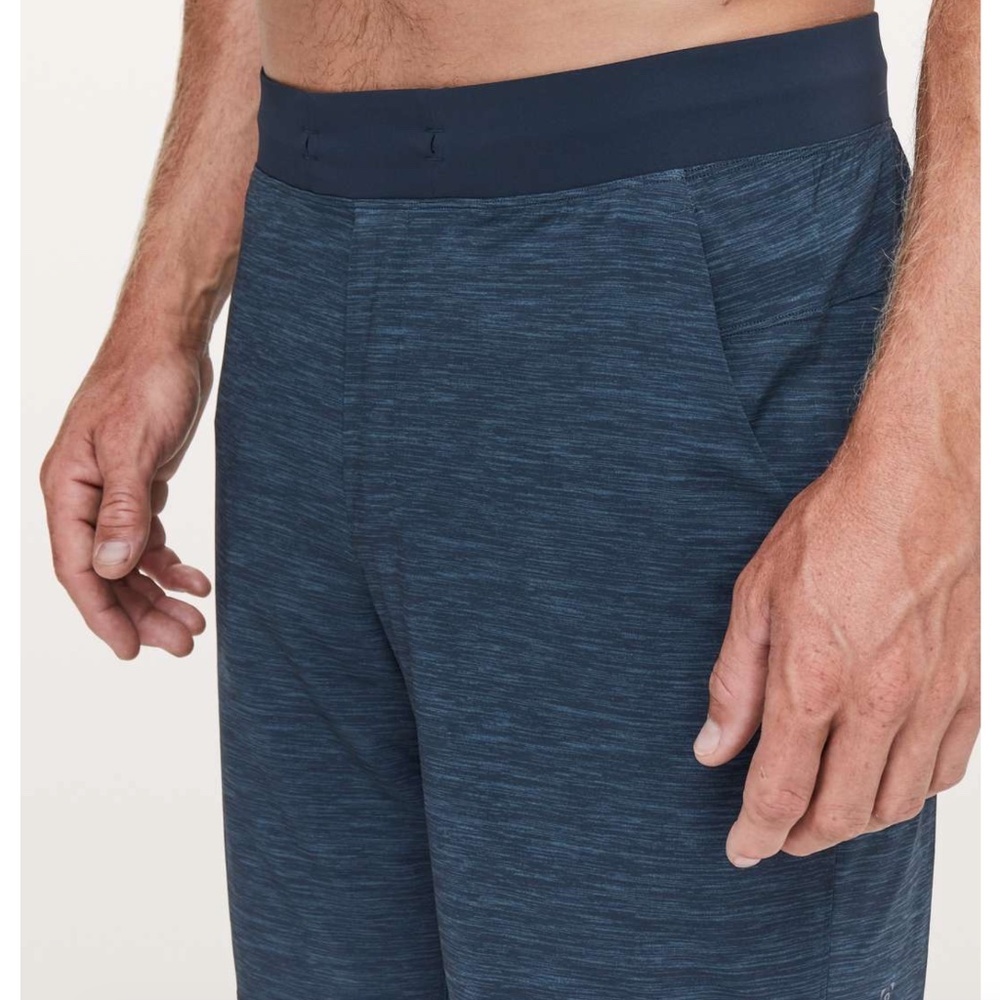 Lululemon T.H.E. Short Linerless 9", Heather Allover Iron Blue True Navy